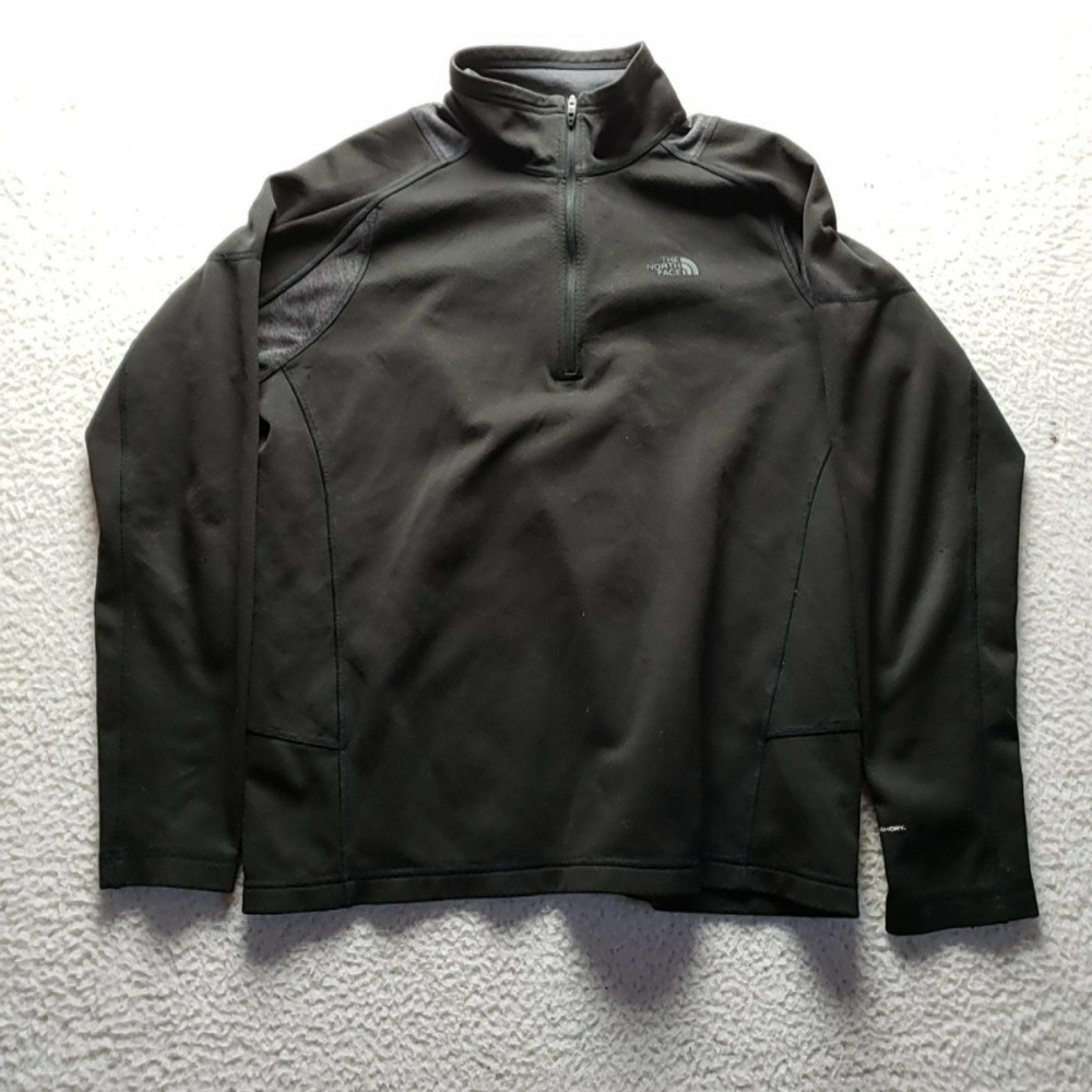 The North Face Pullover Mens Large Black 1/4 Zip Fleece Long Sleeve Outdoor
